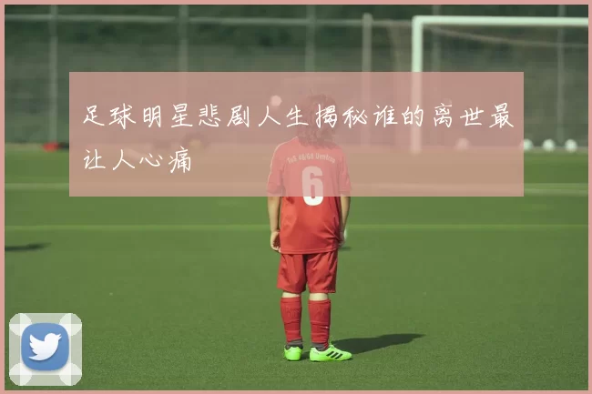 足球明星悲剧人生揭秘谁的离世最让人心痛